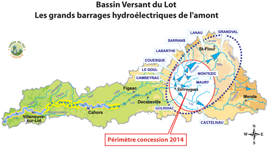 Regroupement de concessions, mis à concurrence en 2014 (Truyère et Lot)