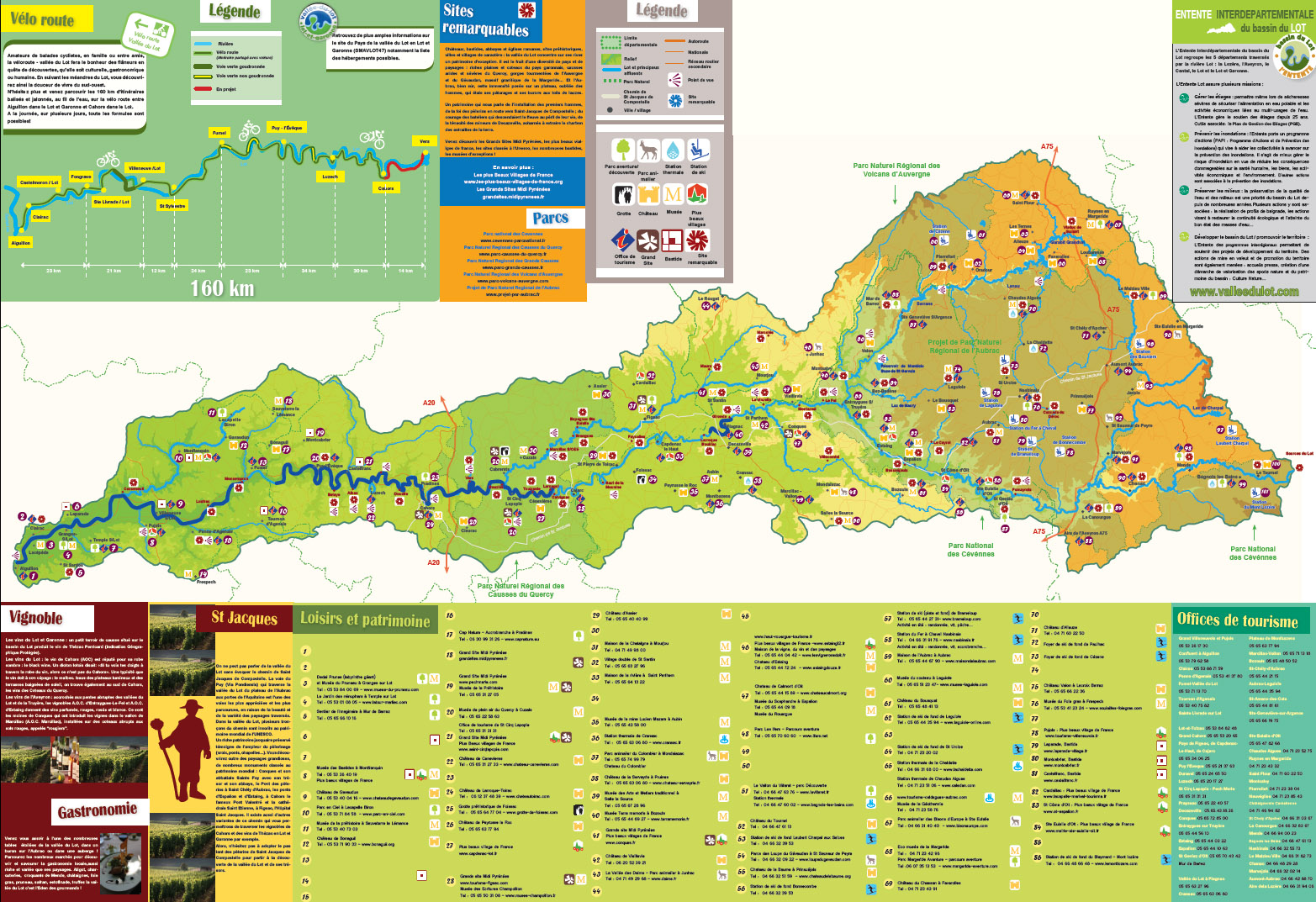 Carte touristique Entente Lot