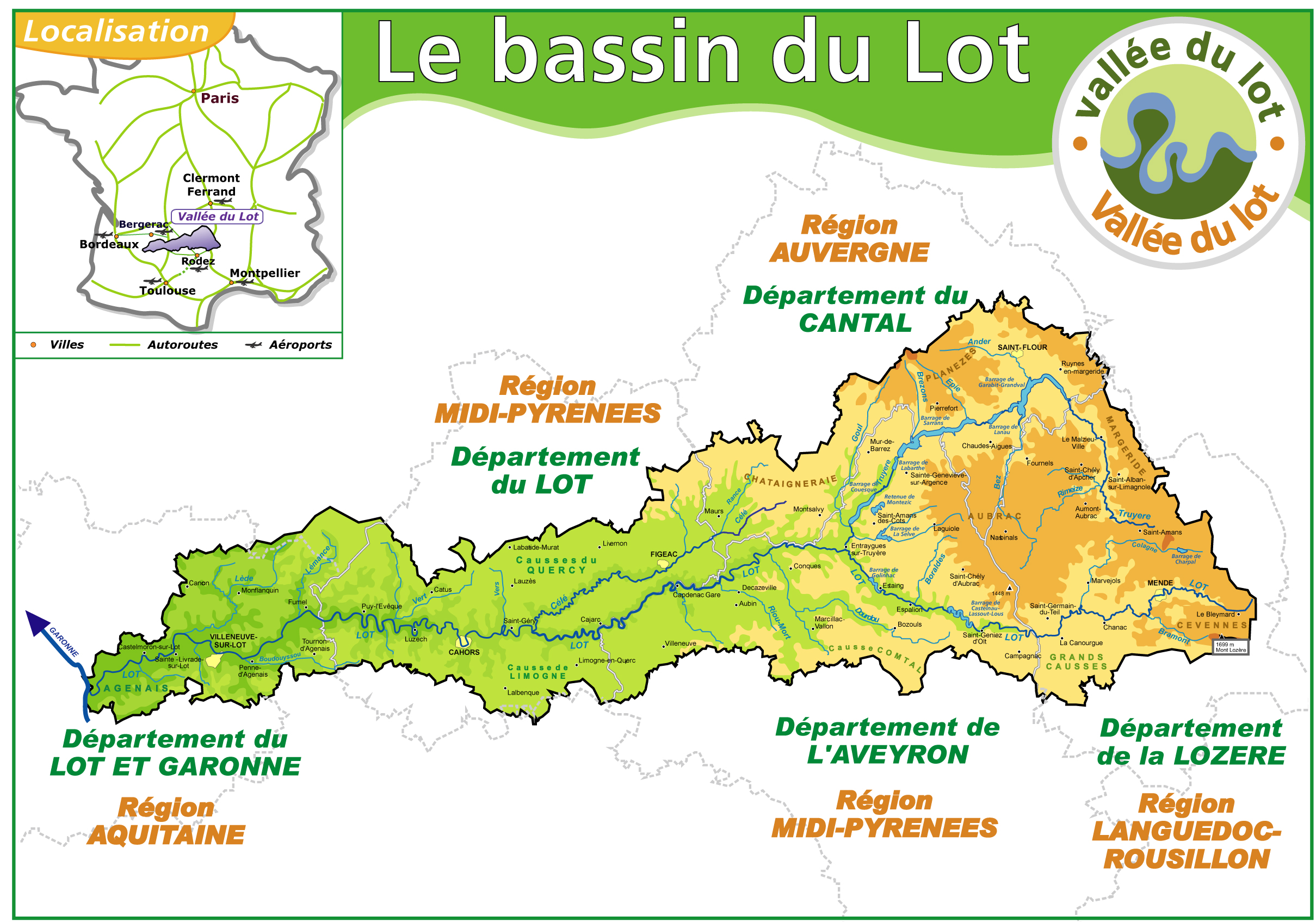 Tourisme en vallée du Lot - Entente Interdépartementale du Bassin